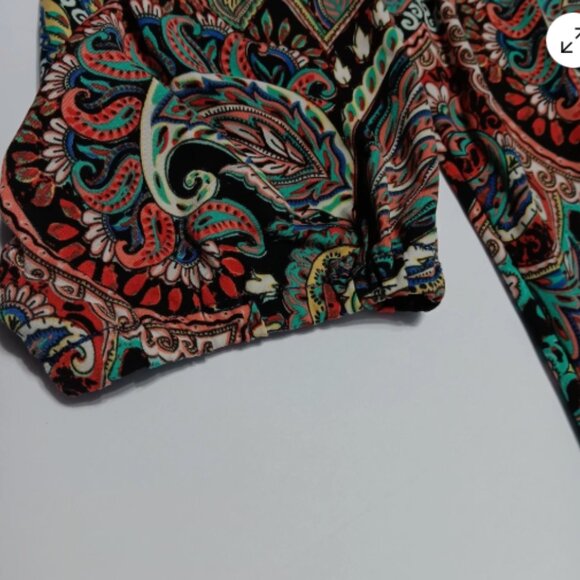 Peck & Peck Womens Large Blouse 3/4 Sleeve Stretchy Pullover Top Large D22 - Picture 9 of 11